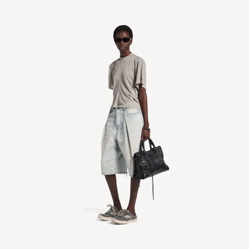 Mules de denim «Hamptons» para mujer en azul/blanco roto Mules de denim «Hamptons» para mujer en azul/blanco roto