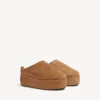 Mules de plataforma Alaska Soft para mujer en marrón/blanco Mules de plataforma Alaska Soft para mujer en marrón/blanco