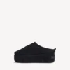 Mules de plataforma Alaska Soft para mujer en negro Mules de plataforma Alaska Soft para mujer en negro