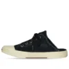 Mules «Paris» «Algodón desgastado negro y goma blanca» 693952W3RC31090