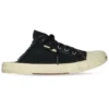 Mules «Paris» «Algodón desgastado negro y goma blanca» 693952W3RC31090