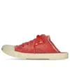 Mules «Paris» «Algodón desgastado rojo y goma blanca» 693952W3RC36090