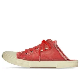 Mules «Paris» «Algodón desgastado rojo y goma blanca» 693952W3RC36090
