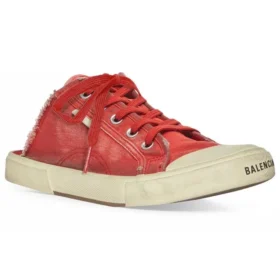 Mules «Paris» «Algodón desgastado rojo y goma blanca» 693952W3RC36090