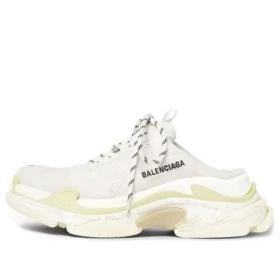 Mules Triple S «Blanco con doble espuma y malla» 755686W3SM29097