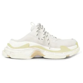 Mules Triple S «Blanco con doble espuma y malla» 755686W3SM29097