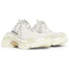 Mules Triple S «Blanco con doble espuma y malla» 755686W3SM29097