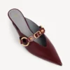 Mules urbanas para mujer en color merlot