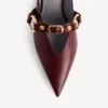 Mules urbanas para mujer en color merlot