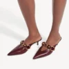 Mules urbanas para mujer en color merlot