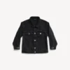 Niños – chaqueta oversize de Balenciaga en negro desgastado