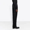 Pantalón Track de nailon con cremallera «Black» 621435TIO541000