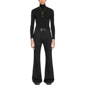 Pantalones acampanados a medida, corte regular «Negro» 704709TLT171000