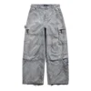 Pantalones cargo con estampado diagonal «Light Blue» 767971TDW144979