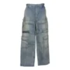 Pantalones cargo Denim con cremallera de doble sentido de la colección 24SS «Blue» 773759TPW534868