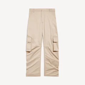 Pantalones cargo holgados para mujer en color beige