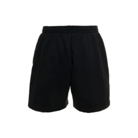 Pantalones cortos de chándal con logotipo cepillado «Negro lavado» 676137TMVA39034