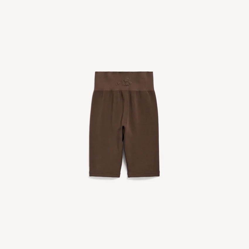 Pantalones cortos de ciclismo sin costuras para mujer en color moka Pantalones cortos de ciclismo sin costuras para mujer en color moka
