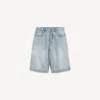 Pantalones cortos de Denim de hombre «Stay Press» en azul claro decolorado