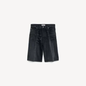 Pantalones cortos de Denim de hombre «stay press» en negro