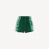 Pantalones cortos de hombre de corte holgado con estampado «extreme tie dye» en verde/blanco Pantalones cortos de hombre de corte holgado con estampado «extreme tie dye» en verde/blanco