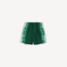 Pantalones cortos de hombre de corte holgado con estampado «extreme tie dye» en verde/blanco