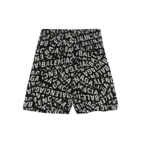 Pantalones cortos de pijama con bandas con logotipo «Negro» 719975TML211269