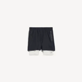 Pantalones cortos técnicos para hombre en azul marino/blanco