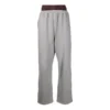 Pantalones de chándal con doble cintura «Trompe L’oeil» «Rojo Gris» 662627TKM366100