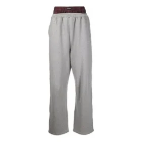 Pantalones de chándal con doble cintura «Trompe L’oeil» «Rojo Gris» 662627TKM366100
