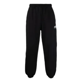 Pantalones de chándal con logo de París y rodillas elásticas «Black White» 675244TLVL81070