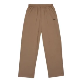 Pantalones de chándal de algodón con logotipo bordado «Brown» 674594TMVF57761
