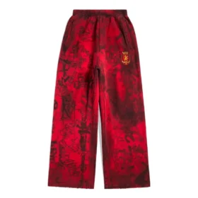 Pantalones de chándal holgados con estampado de grafitis de Skater «Rojo» 740028TOVA86400