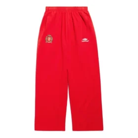 Pantalones de chándal holgados de fútbol «Rojo Blanco» 777708TPVW36643