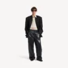 Pantalones de chándal para hombre en negro/burdeos Pantalones de chándal para hombre en negro/burdeos