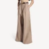 Pantalones de cintura alta para mujer en color duna Pantalones de cintura alta para mujer en color duna