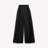 Pantalones de cintura alta para mujer en negro Pantalones de cintura alta para mujer en negro