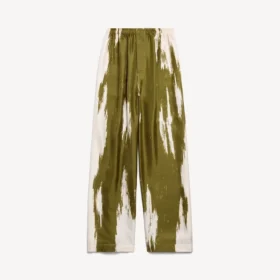 Pantalones de pijama de mujer con estampado «brush scratch» en color caqui