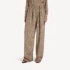 Pantalones de pijama de mujer con monograma en beige/negro Pantalones de pijama de mujer con monograma en beige/negro