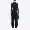 Pantalones de Track de pierna ancha con banda con el logotipo «Sporty B» «Negro» 675346TLVA11070