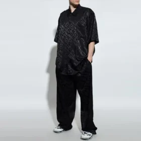 Pantalones Jacquard con logotipo «Negro» 658883TLO581000