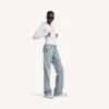 Pantalones rectos de ciudad para mujer en azul claro Pantalones rectos de ciudad para mujer en azul claro
