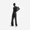 Pantalones rectos de ciudad para mujer en negro Pantalones rectos de ciudad para mujer en negro