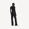 Pantalones rectos de ciudad para mujer en negro Pantalones rectos de ciudad para mujer en negro