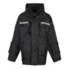 Parka oversize de tejido técnico con inserción de jersey «Negro» 746450TOO321000