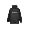 Parka oversize de tejido técnico con inserción de jersey «Negro» 746450TOO321000