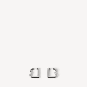 Pendientes B XS para mujer en plata brillante
