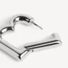 Pendientes B XS para mujer en plata brillante Pendientes B XS para mujer en plata brillante
