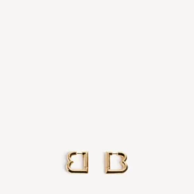 Pendientes de a para mujer en oro brillante