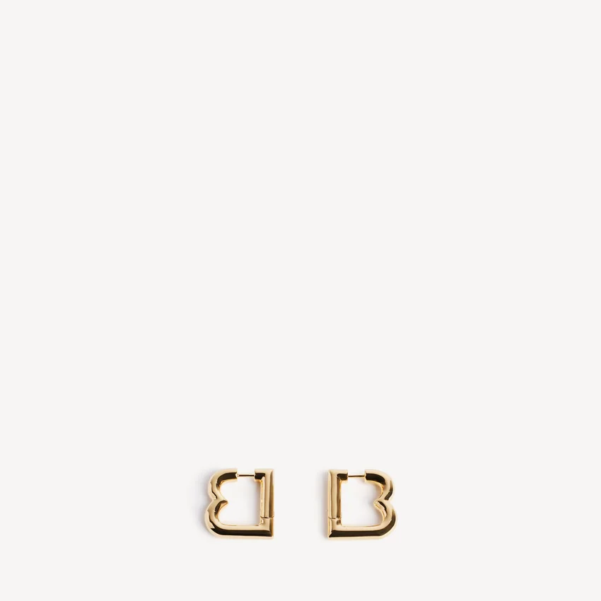 Pendientes de a para mujer en oro brillante Pendientes de a para mujer en oro brillante
